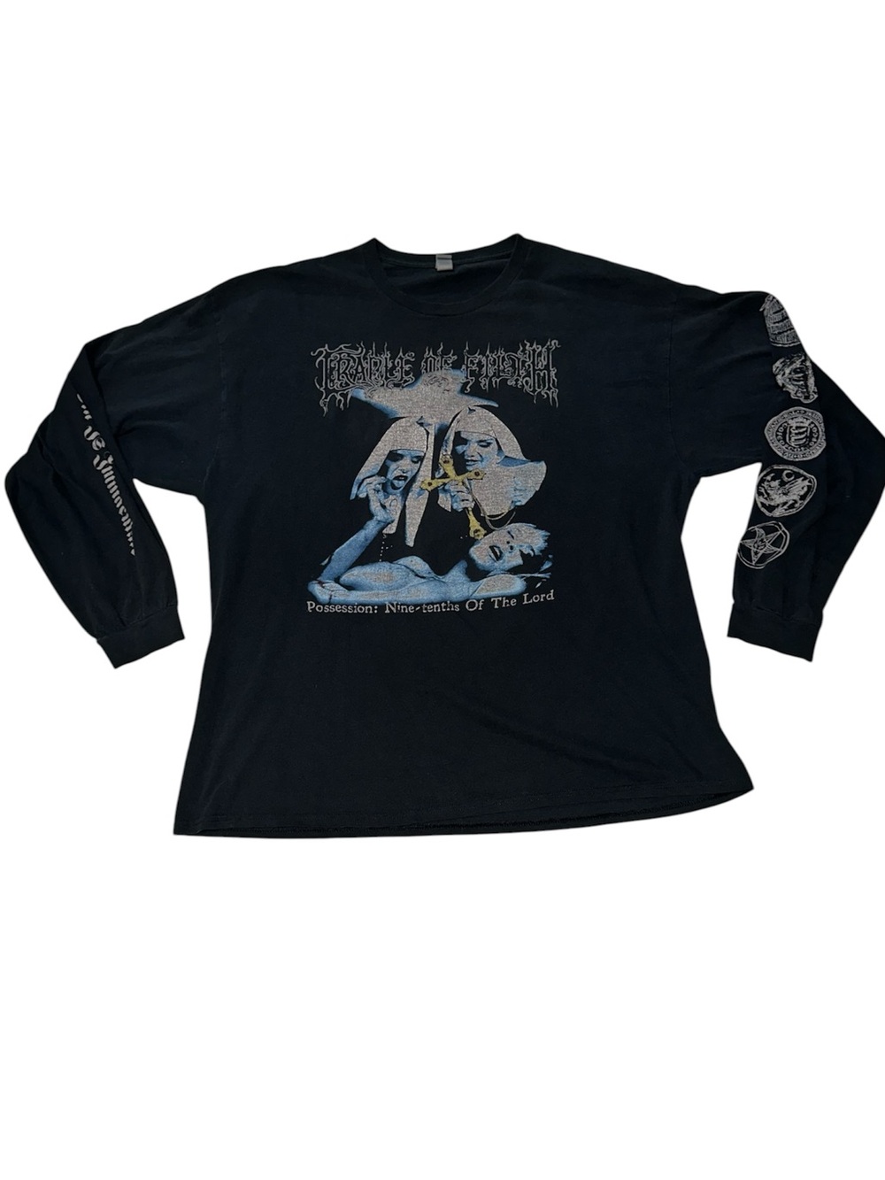 Vintage Cradle of Filth Decadence is a Virtue Front & Back Print Long Sleeve Tee